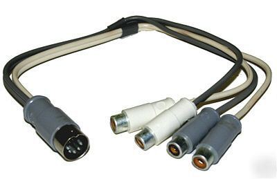 Stereo adapter cable - 5 pin din to phono plugs 