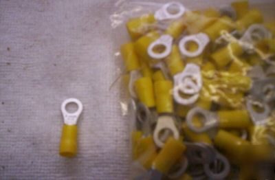 Yellow 6.5MM ring terminal pack of 50