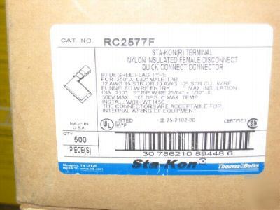 1500 t&b stakon RC2577F nylon quick terminal connectors