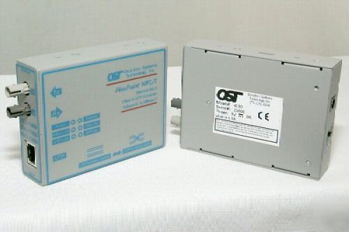 2 ost flexpoint 4300 mm st fiber utp converters w/power