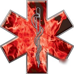 Emt ems mfr medic decal reflective 4