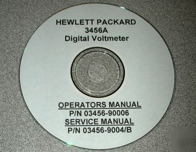 Hp 3456A operator & service manuals 2 volumes