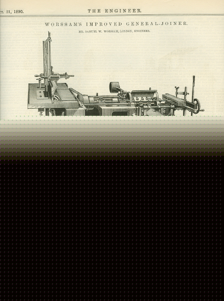 Improved wood joiner & planing machine 1890 print