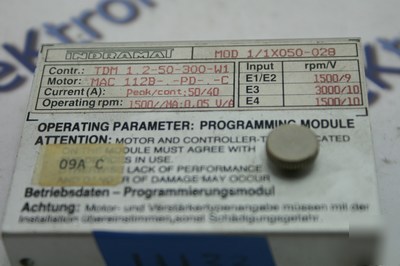 Indramat MOD1/1X050-028 programming module