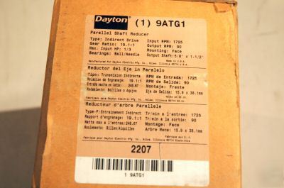 New dayton parallel shaft reducer 9ATG1 