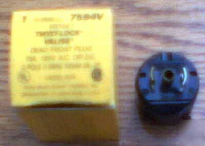 New hubbell HBL7594V 15 amp 125 volt ml-2P valise plug