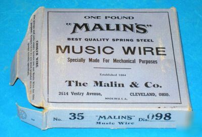 New malins .098/35AWG spring steel music wire lot of 8