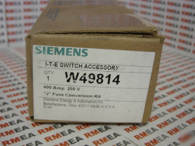 Siemens ite j fuse conversion kit W49814 400A 250V 