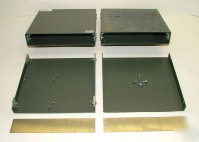 Steel project box 8Â½ x 8 x 1Â¾ inches 18 gauge(lot of 4)