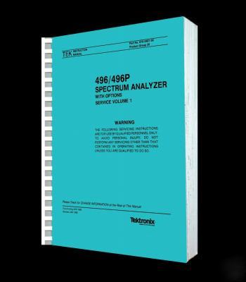 Tektronix tek 496 / 496P service vol 1 reprint + cd