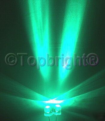 20 pcs mega bright green led 10MM 60,000 mcd f/r