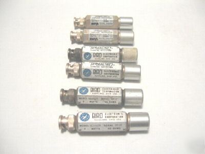 6X coaxial resistor 5WATT, 50OHM bird 08BNCM, bnc 