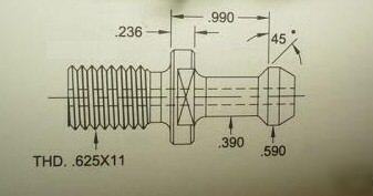 CAT40 pull studs for a haas mill (44)