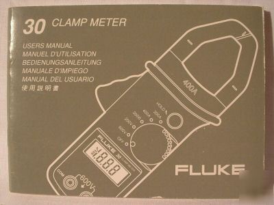 Fluke 30 clamp meter user manual 6 language see pic