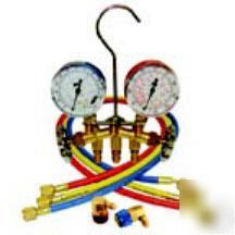 Mastercool R134A brass manifold gauge set mst 66661 