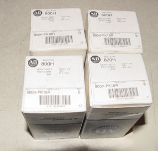 New 4PC allen bradley 800H-PK16R pilot light in box