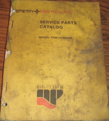 New holland TR96 combine parts catalog book nh