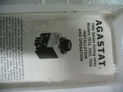 Tyco/agastat relay,timing p/N7022MFT 1-10MIN 28VDC nos