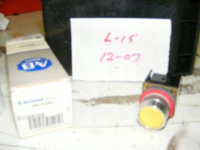 1 allen bradley 800MR push button flush head yellow