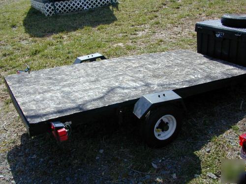 4 x 8 feet farm trailer flatbed trailer w/storage box
