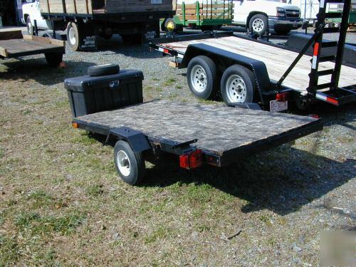 4 x 8 feet farm trailer flatbed trailer w/storage box