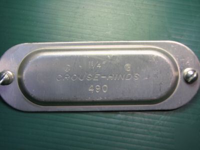 Crouse hinds conduit covers aluminum 490 11/4 (20) 89E