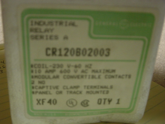 General electric CR120B02003 control relay