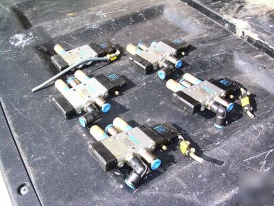 Large lot of festo air valves manifolds plumbing + more