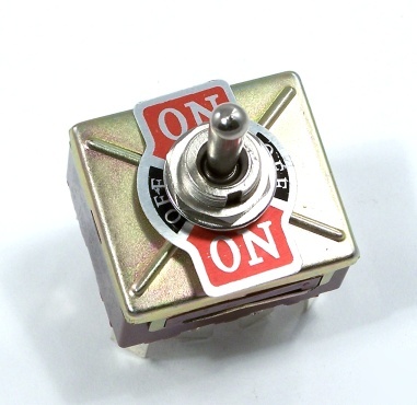 New panel mount toggle switch on/off/on 4POLE 15A spade