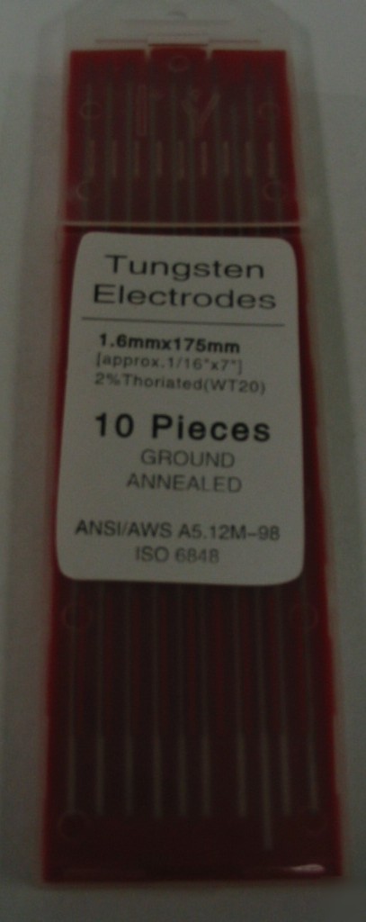 New tungsten electrodes 1/16