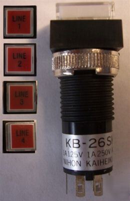 Nkk led illuminated pushbutton switch kb-26 dpdt