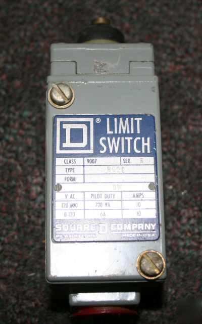 Square d - class 9007 limit switch top plunger B62E 