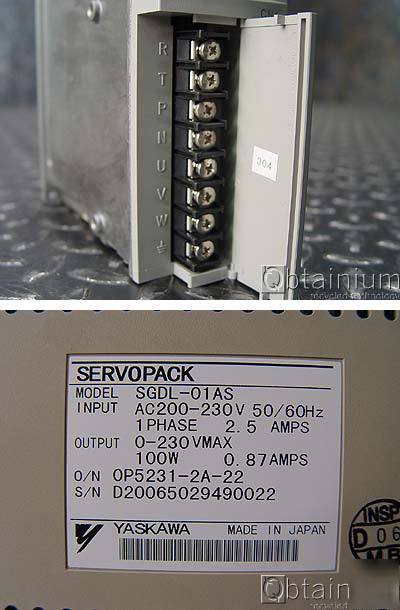 Yaskawa sgdl-01AS servopack ac 0 - 230V 100W thk