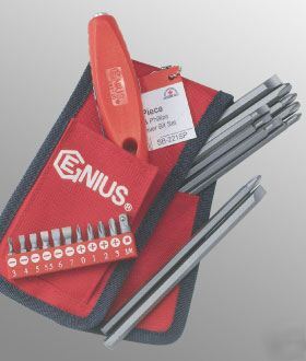 21PC slotted & philips screwdriver bit set