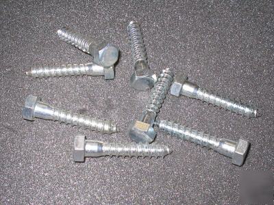 250 lag screws - zinc plated size: - 1/4 x 1-1/2