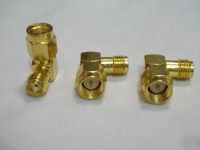 6,gold sma jack to sma plug l right angle adaptor,11