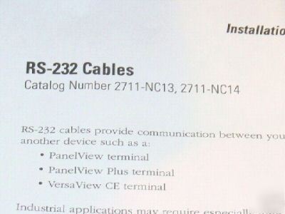 Allen bradley 2711-NC13 RS232 9PIN d-shell 9 pin cable