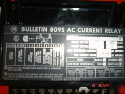 Allen bradley 809S-BB100A1 ac currentmodule ;* cab-1