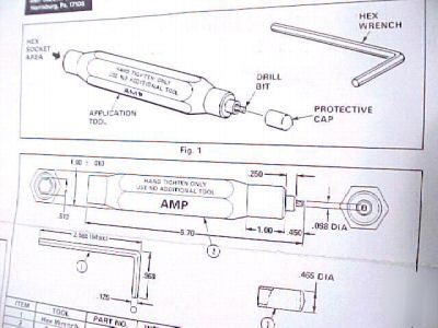 Amp amphenol active tap drill insert allen tool cat tv