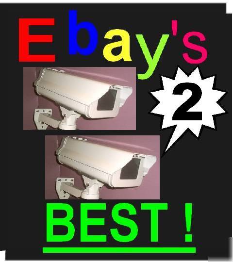 Fake waterproof outdoor security 2 cameras housing lot