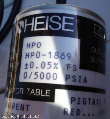 Heise model hpo output pressure transducer 0/5000 psia