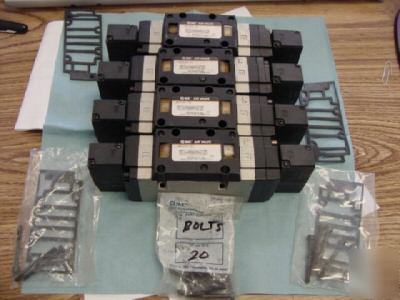 Lot of smc NVFS4300-5FZ air valves, qty. 4