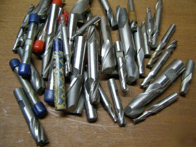 New 46PC used/ end mills cutters milling 3/16 to 1 1/16