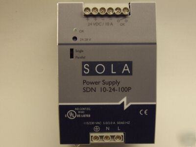 Sola din rail power supply 24VDC sdn 10-24-100P