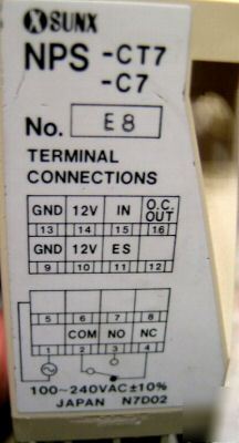 Sunx nps-CT7 on/off input sensor controller 