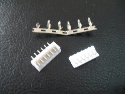 100SETS 6 straight pins connector(female+male+terminal)