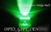 20PCS 194/168 led T10 green bullet shape light 12V