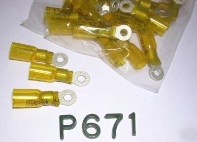 25 yellow perma seal heat shrink connector ring #8