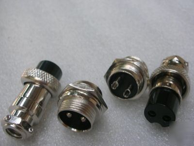 3, 2 pin male & female panel chassis connector kit,97