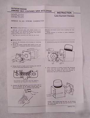Amseco ssx-51S sirens strobes flashing lights